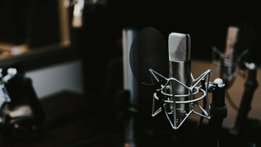 A studio microphone