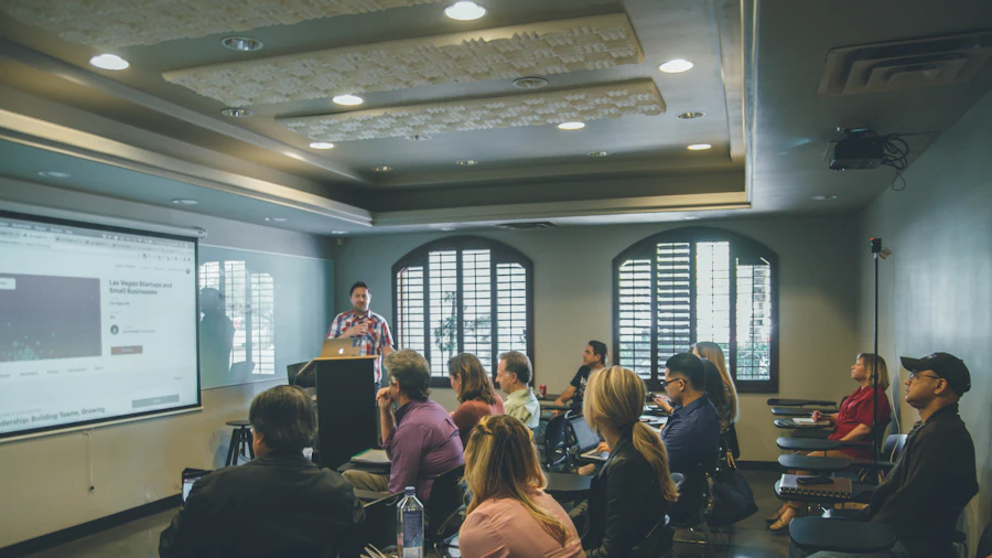 Leadership session with an attentive audience